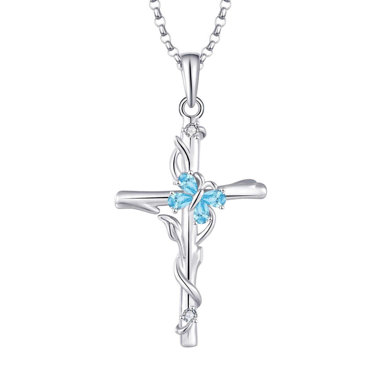 Zirconia Cross Necklace