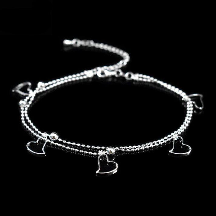 Heart Pendant Anklet - Island Of Jewels