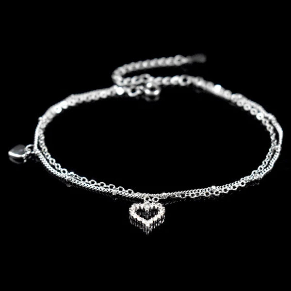 Heart Pendant Anklet - Island Of Jewels