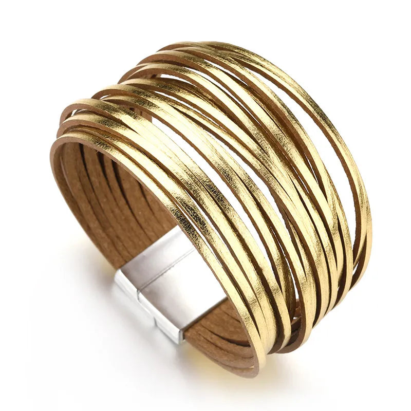 Multilayer Leather Bracelet - Island Of Jewels