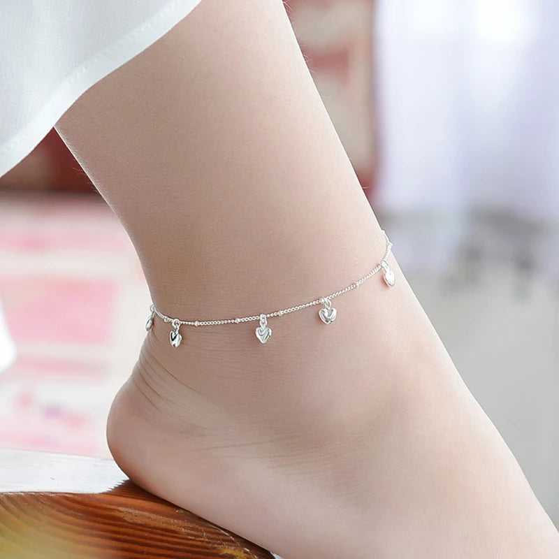 Heart Pendant Anklet - Island Of Jewels