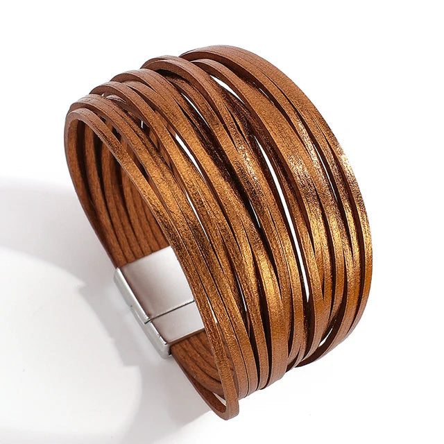 Multilayer Leather Bracelet - Island Of Jewels