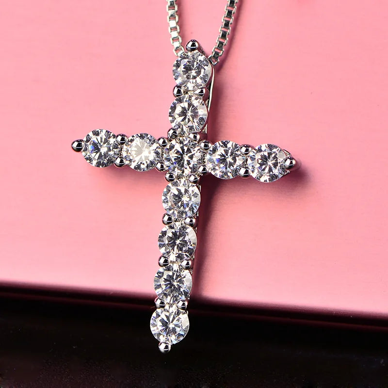 Sparkling Cross Necklace - Island Of Jewels