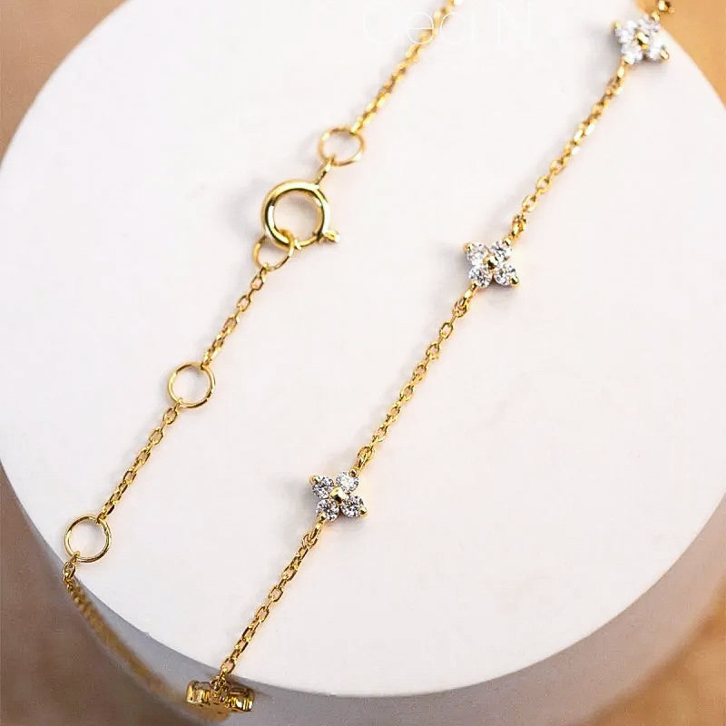 Zircon Flower Bracelet - Island Of Jewels
