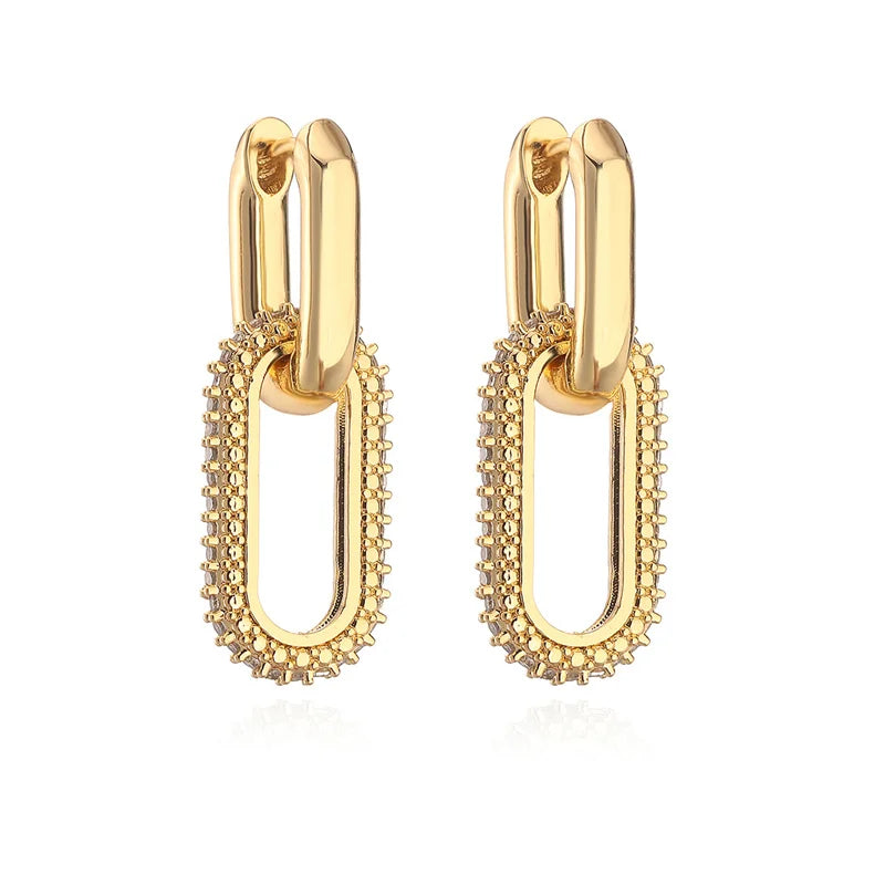 Double Loop Drop Earrings - Island Of Jewels