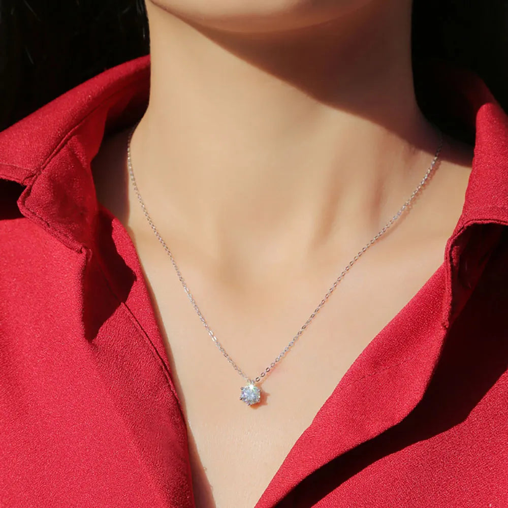 Moissanite Pendant Necklace - Island Of Jewels