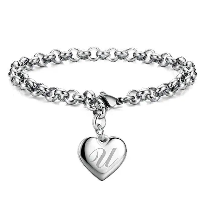 Alphabet Heart Bracelet - Island Of Jewels