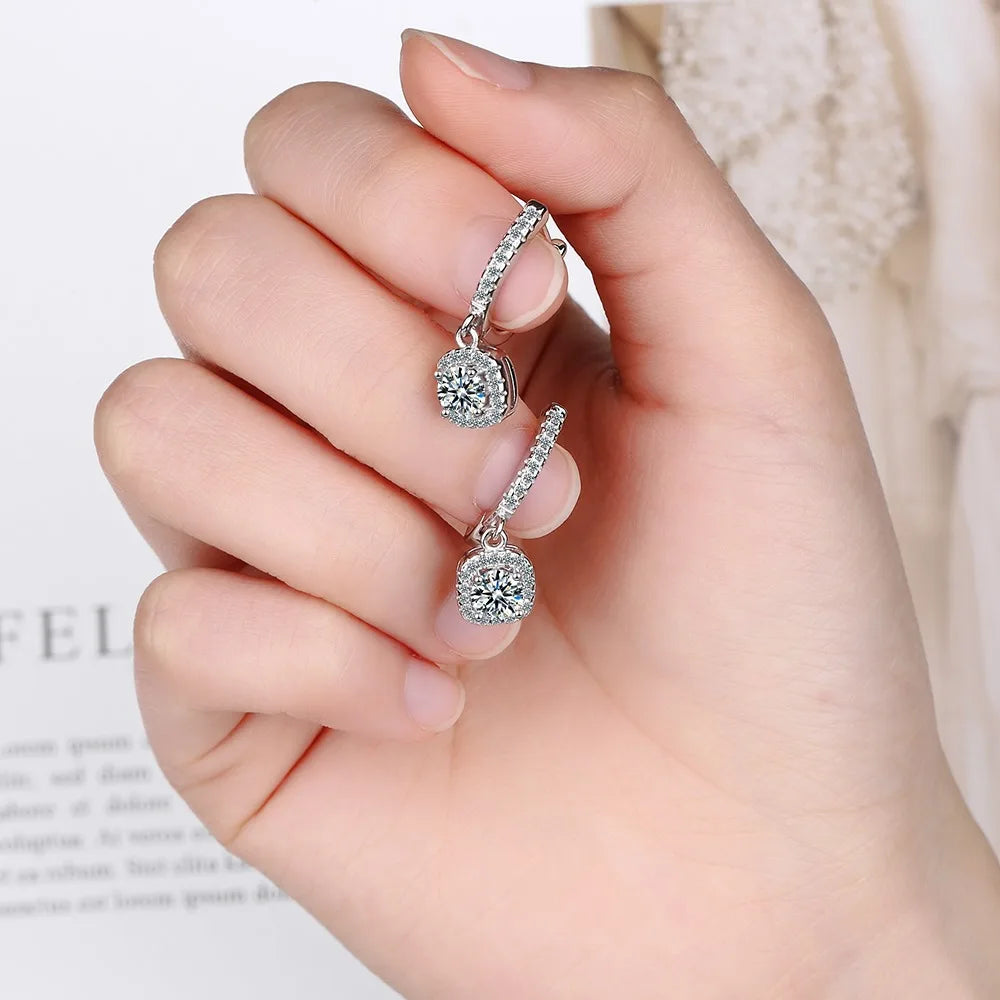 Moissanite Hoop Earrings - Island Of Jewels
