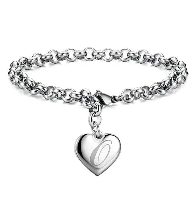 Alphabet Heart Bracelet - Island Of Jewels