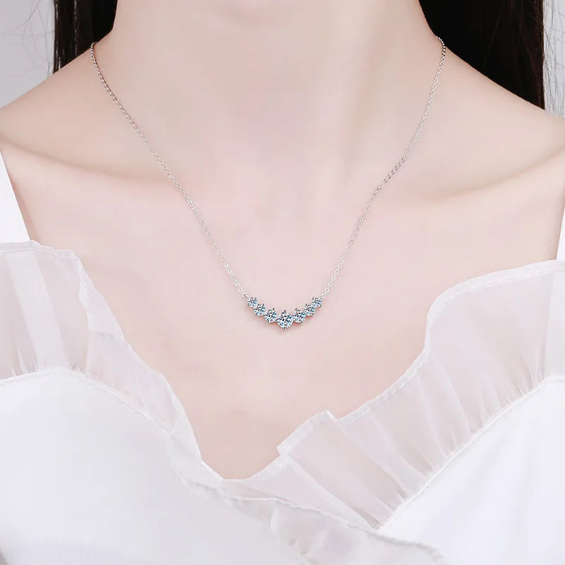 String Of Moissanite Necklace - Island Of Jewels