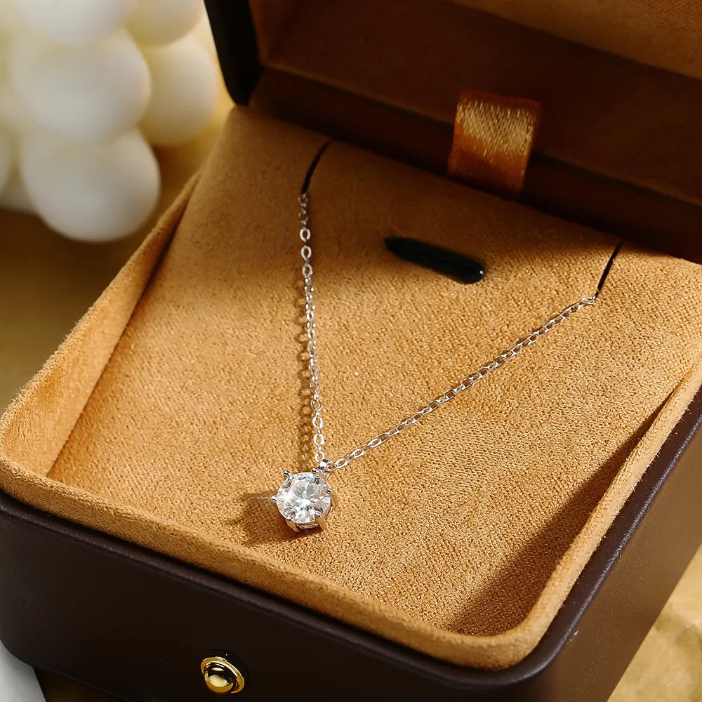 Moissanite Pendant Necklace - Island Of Jewels