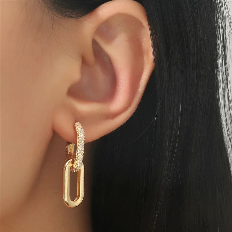 Double Loop Drop Earrings - Island Of Jewels