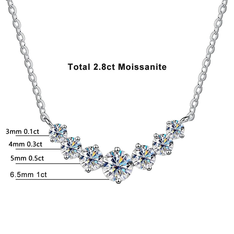 String Of Moissanite Necklace - Island Of Jewels