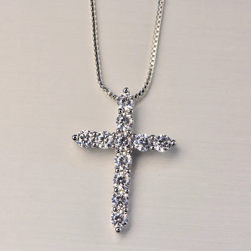 Sparkling Cross Necklace - Island Of Jewels