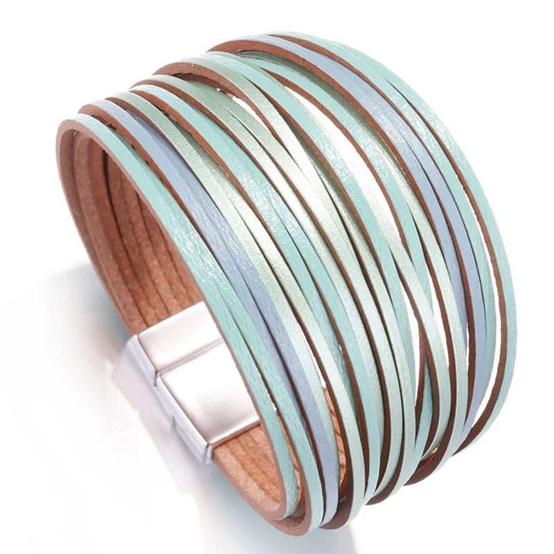 Multilayer Leather Bracelet - Island Of Jewels