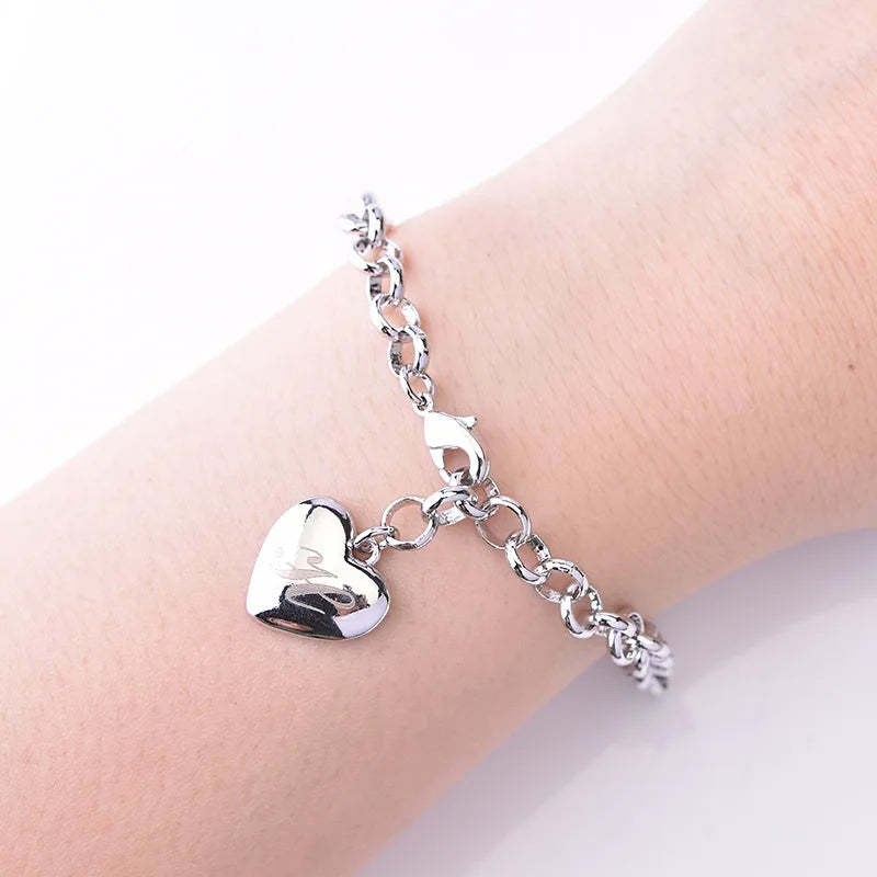 Alphabet Heart Bracelet - Island Of Jewels