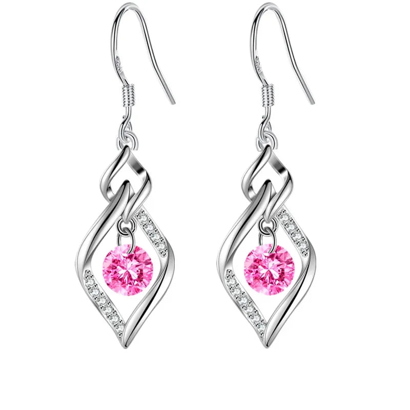 Silver Drop Earrings - Island Of Jewels