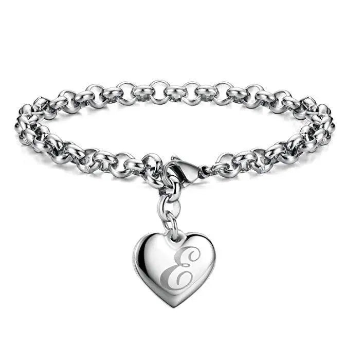 Alphabet Heart Bracelet - Island Of Jewels