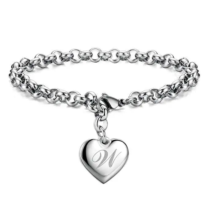 Alphabet Heart Bracelet - Island Of Jewels