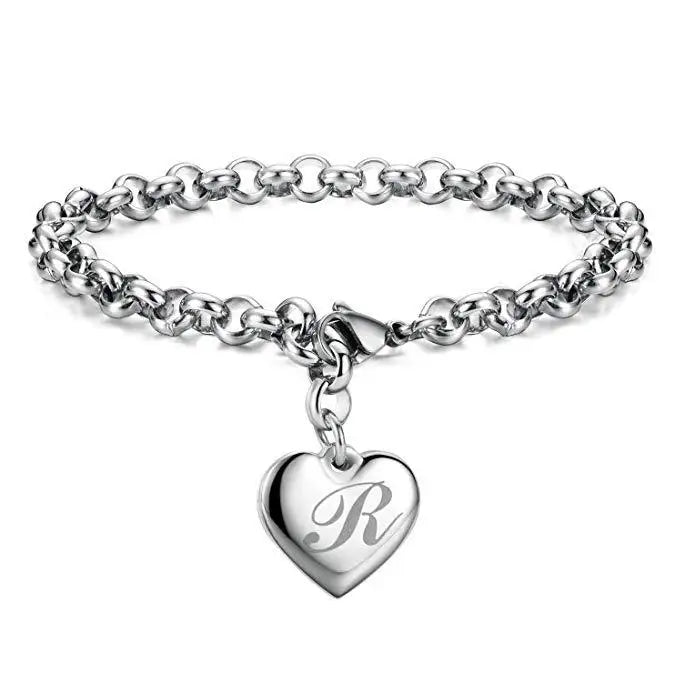 Alphabet Heart Bracelet - Island Of Jewels