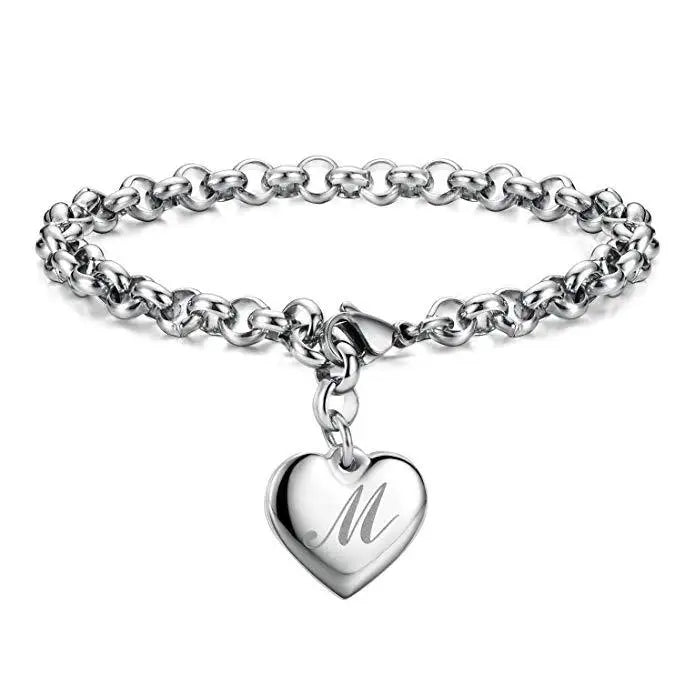 Alphabet Heart Bracelet - Island Of Jewels