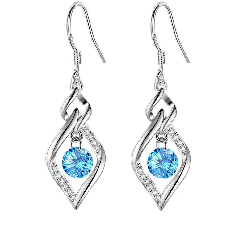 Silver Drop Earrings - Island Of Jewels