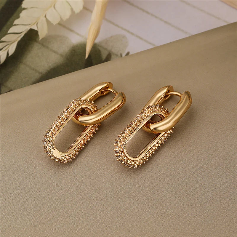 Double Loop Drop Earrings - Island Of Jewels