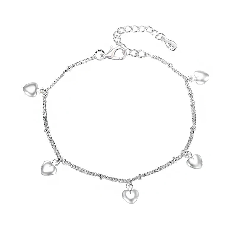 Heart Pendant Anklet - Island Of Jewels