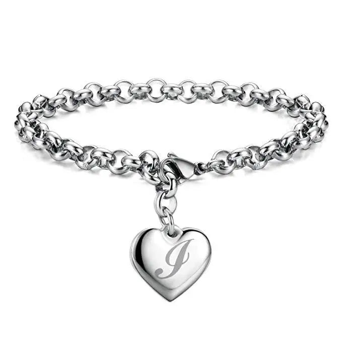 Alphabet Heart Bracelet - Island Of Jewels