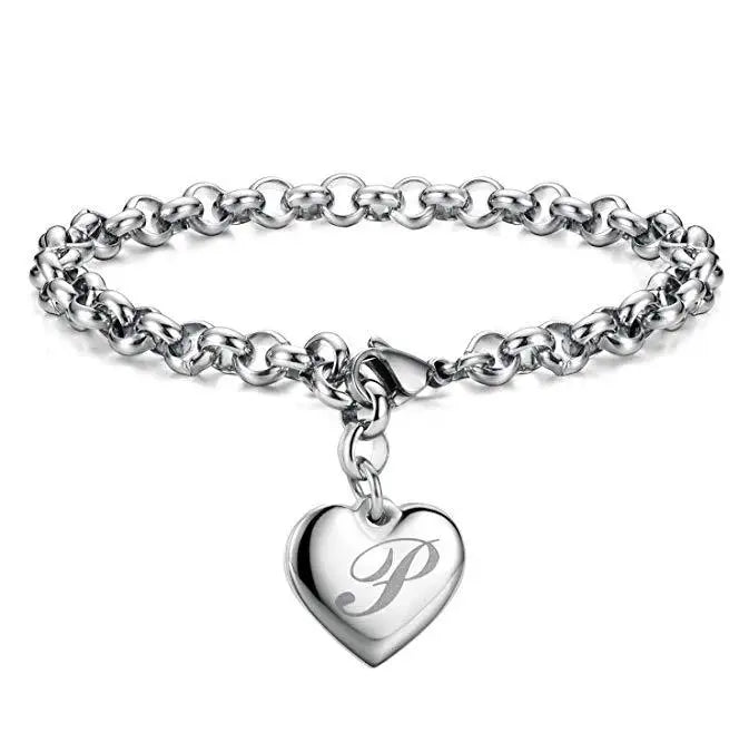 Alphabet Heart Bracelet - Island Of Jewels