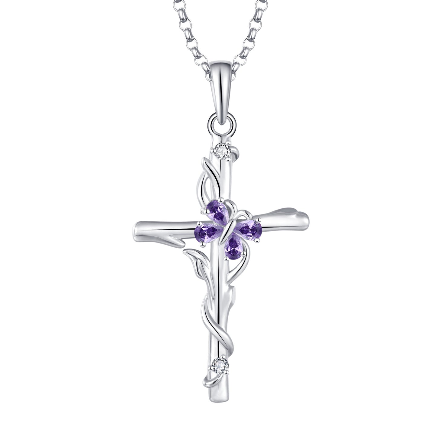 Zirconia Cross Necklace