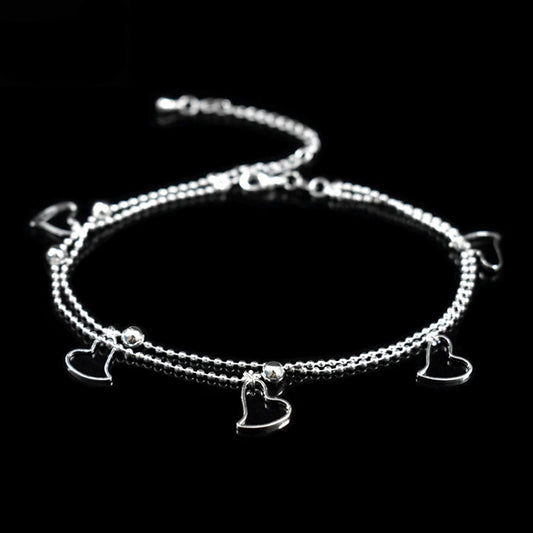 Heart Pendant Anklet - Island Of Jewels
