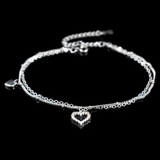 Heart Pendant Anklet - Island Of Jewels