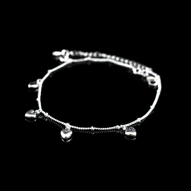 Heart Pendant Anklet - Island Of Jewels