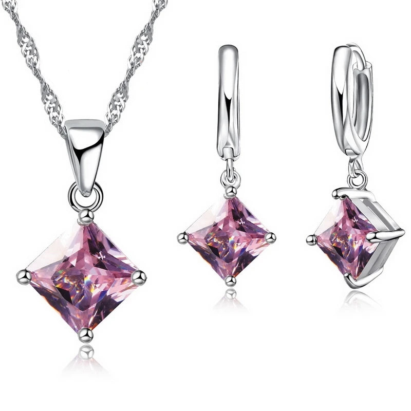 Crystal Necklace and Earrings Set - Island Of Jewels