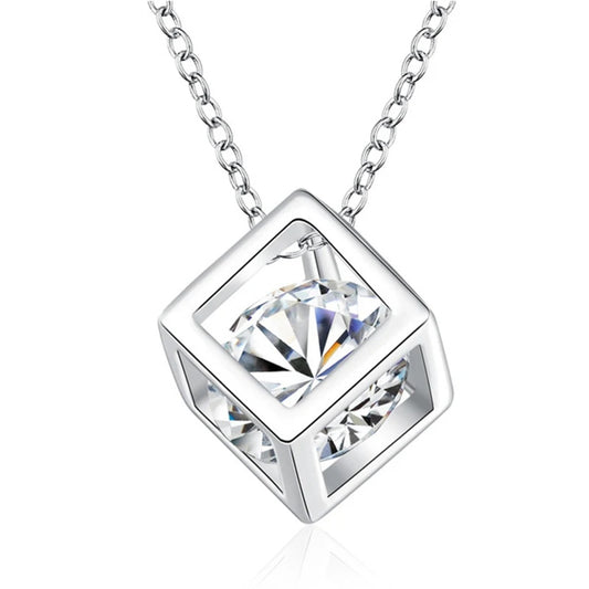 Square Zirconia Necklace - Island Of Jewels