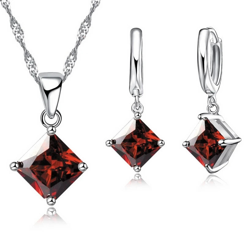 Crystal Necklace and Earrings Set - Island Of Jewels