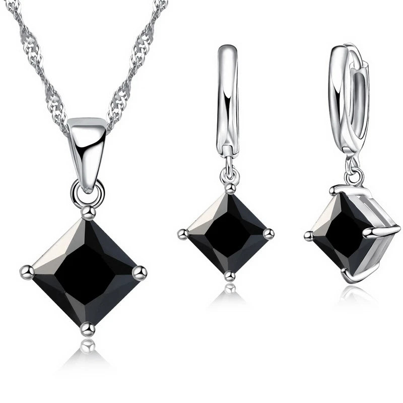 Crystal Necklace and Earrings Set - Island Of Jewels
