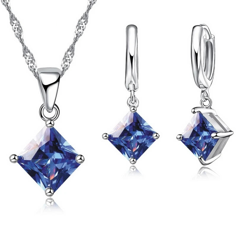 Crystal Necklace and Earrings Set - Island Of Jewels