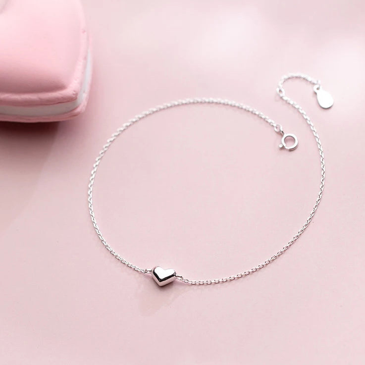 Heart Charm Anklet - Island Of Jewels