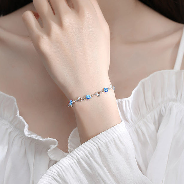 Heart Crystal Bracelet - Island Of Jewels