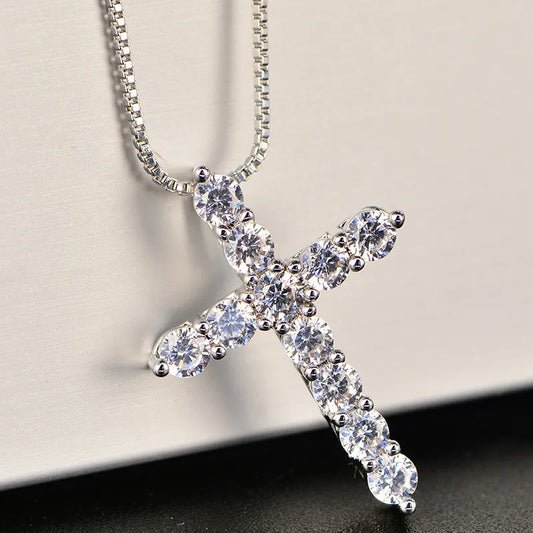Sparkling Cross Necklace - Island Of Jewels