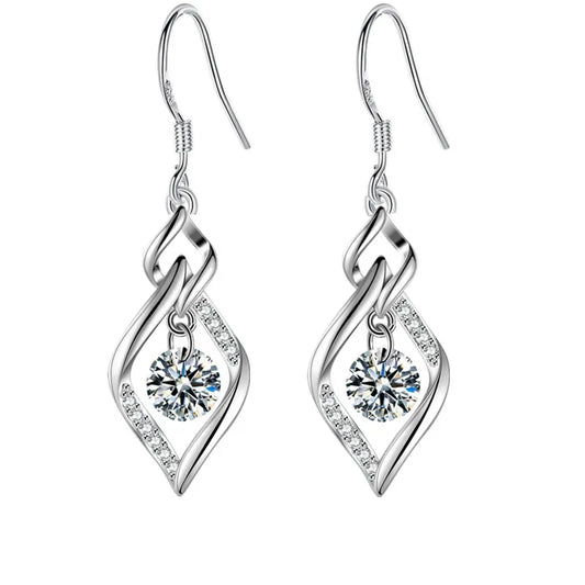 Silver Drop Earrings - Island Of Jewels