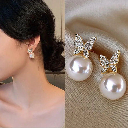 Butterfly Pearl Earring - Island Of Jewels