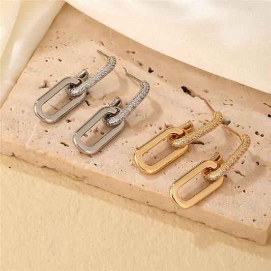 Double Loop Drop Earrings - Island Of Jewels