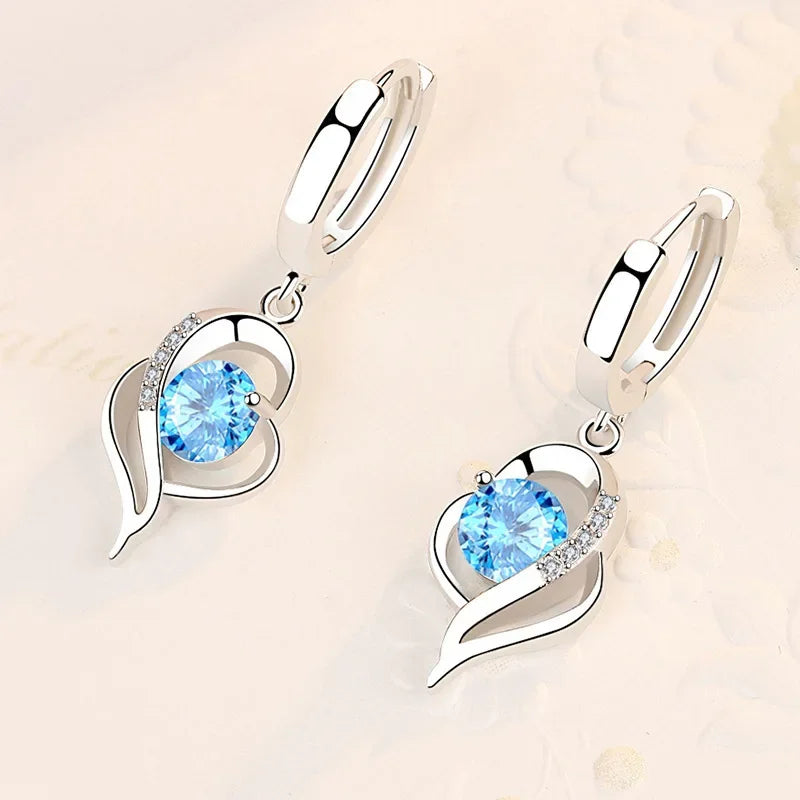 Silver Drop Earrings - Island Of Jewels