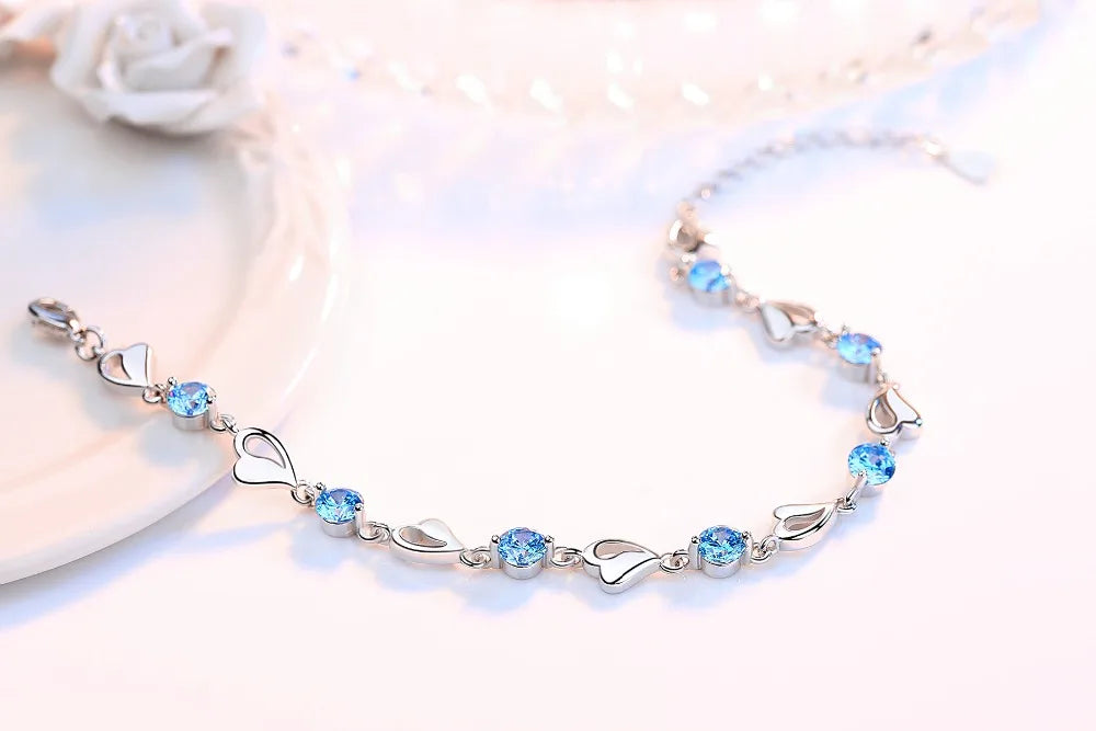 Heart Crystal Bracelet - Island Of Jewels