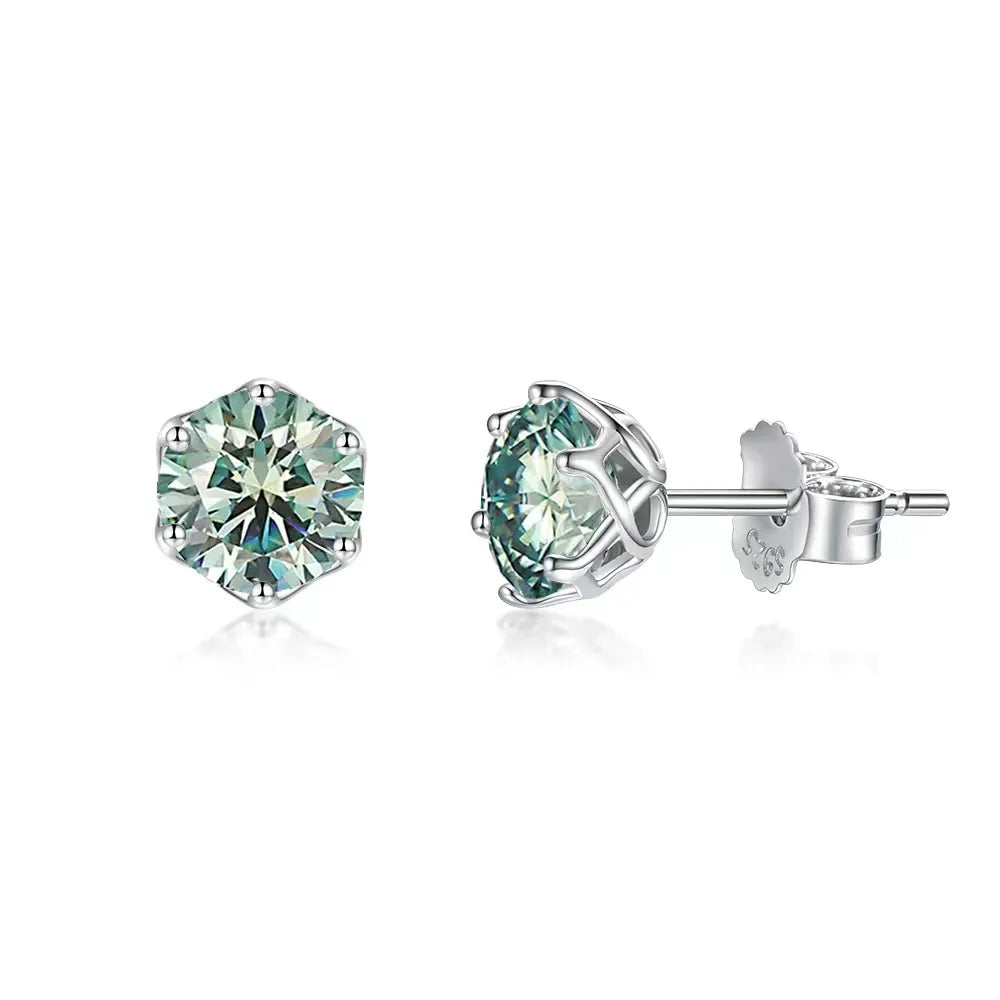 Moissanite Stud Earrings - Island Of Jewels