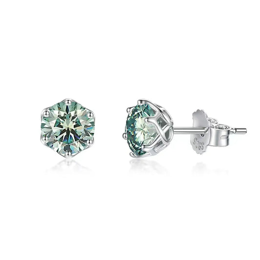 Moissanite Stud Earrings - Island Of Jewels