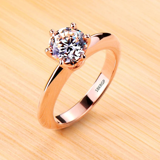 Ring with round Zirconia Crystal! - Island Of Jewels